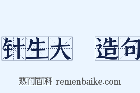 针生大阬造句是什么意思的图片